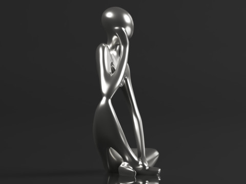 Trycooling Thinker Statue Resin Abstract Sculpture Thinker Man Statue 3D-printmodel