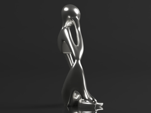 Trycooling Thinker Statue Resin Abstract Sculpture Thinker Man Statue 3D-printmodel