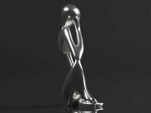 Trycooling Thinker Statue Resin Abstract Sculpture Thinker Man Statue 3D Print Model