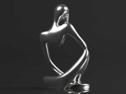 Trycooling Thinker Statue Resin Abstract Sculpture Thinker Man Statue 3D-printmodel