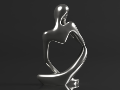 Trycooling Thinker Statue Resin Abstract Sculpture Thinker Man Statue 3D-printmodel