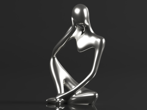 Trycooling Thinker Statue Resin Abstract Sculpture Thinker Man Statue 3D-printmodel