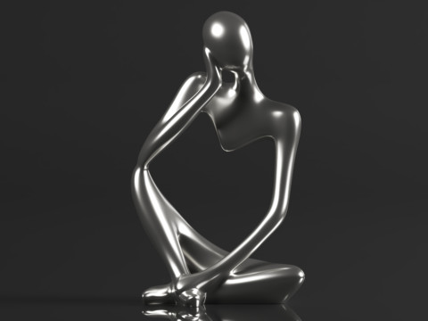 Trycooling Thinker Statue Resin Abstract Sculpture Thinker Man Statue 3D-printmodel