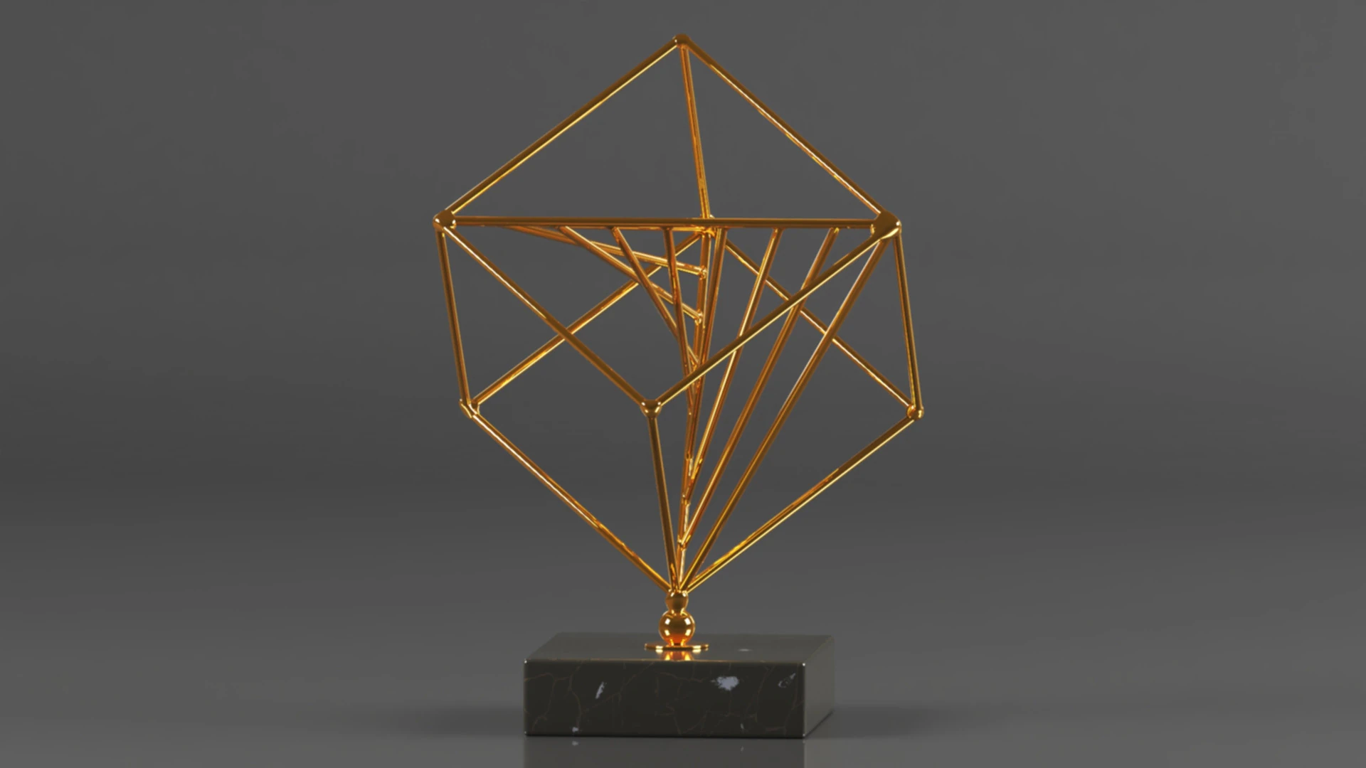 Art Amaze Abstract Figure Gold Decor Accent 3D Print Model .c4d .max .obj .3ds .fbx .stl .blend 