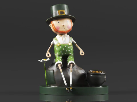 Lori Mitchell 13308 Leprechaun Boy Figurine 3D Print Model