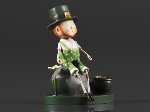 Lori Mitchell 13308 Leprechaun Boy Figurine Modèles 3D en vedette