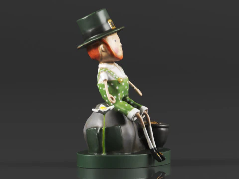 Lori Mitchell 13308 Leprechaun Boy Figurine 3D Print Model