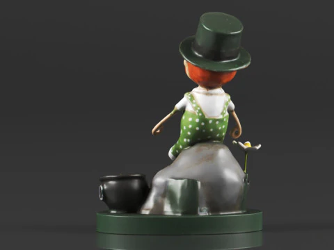 Lori Mitchell 13308 Leprechaun Boy Figurine 3D Print Model