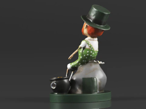 Lori Mitchell 13308 Leprechaun Boy Figurine 3D Print Model