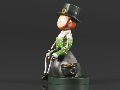 Lori Mitchell 13308 Leprechaun Boy Figurine Modèles 3D en vedette