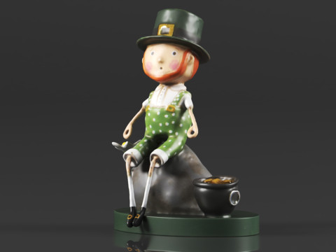Lori Mitchell 13308 Leprechaun Boy Figurine Modèles 3D en vedette