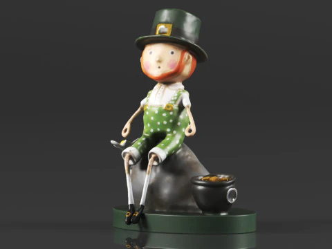 Lori Mitchell 13308 Leprechaun Boy Figurine 3D Print Model