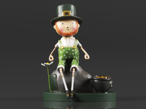 Lori Mitchell 13308 Leprechaun Boy Figurine 3D Print Model