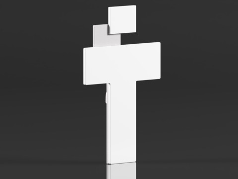 Modern Wall Crucifix Wood Grey White Christ Modèles 3D en vedette