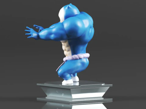 Figura de accin Pokmon Snorlax Bodybuilder Maromba Sum 3D Print Model