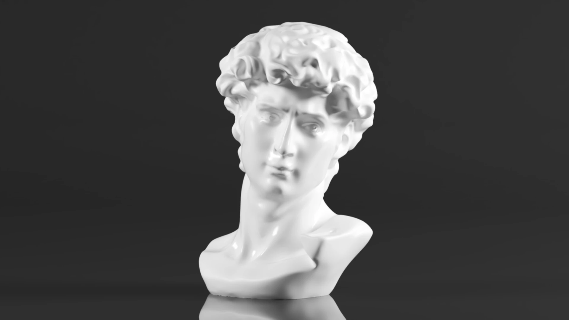 Cozylkx 114 Inch Premium Resin Greek Michelangelo David Bust Statue Replica Sculpture Home Art Deco 3D Print Model .c4d .max .obj .3ds .fbx .stl .blend 