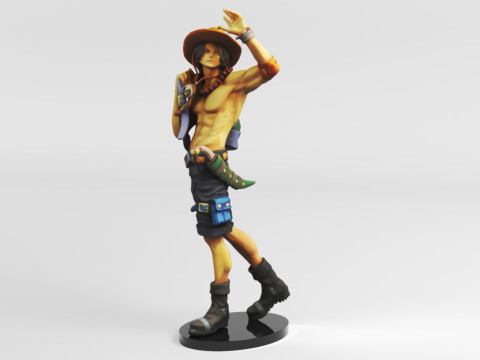 Banpresto One Piece World Figure Colosseum 3 Super Master Stars Piece The PortgasDAce Toys Games Modèles 3D en vedette