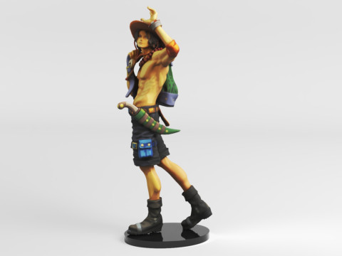 Banpresto One Piece World Figure Colosseum 3 Super Master Stars Piece The PortgasDAce Toys Games Modèles 3D en vedette
