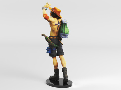 Banpresto One Piece World Figure Colosseum 3 Super Master Stars Piece The PortgasDAce Toys Games Modèles 3D en vedette