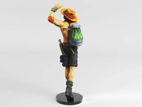 Banpresto One Piece World Figure Colosseum 3 Super Master Stars Piece The PortgasDAce Toys Games Modèles 3D en vedette
