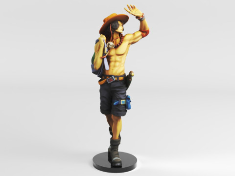 Banpresto One Piece World Figure Colosseum 3 Super Master Stars Piece The PortgasDAce Toys Games Modèles 3D en vedette