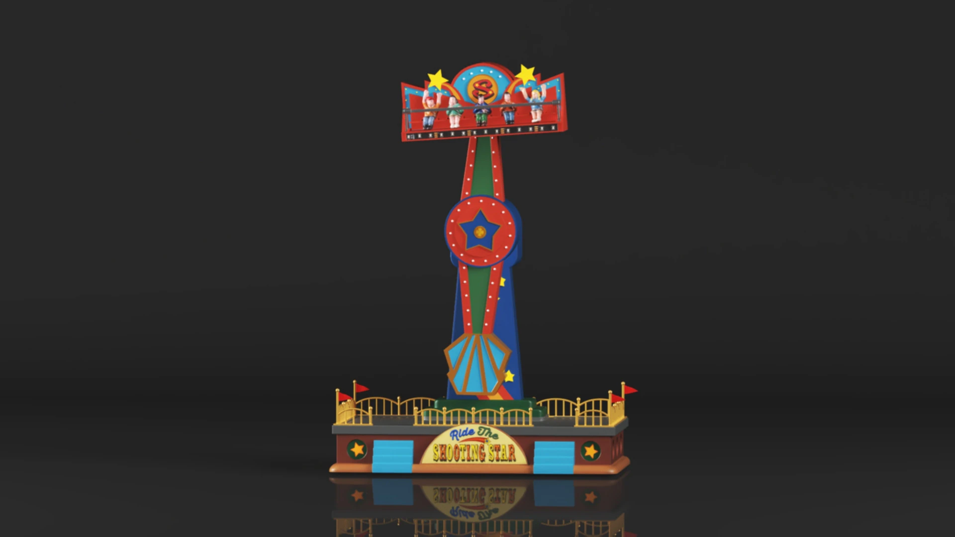 Lemax Village Collection The Shooting Star 3D Print Model .c4d .max .obj .3ds .fbx .stl .blend 