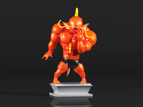 Muscle Show Series Magikarp 3D Print Model
