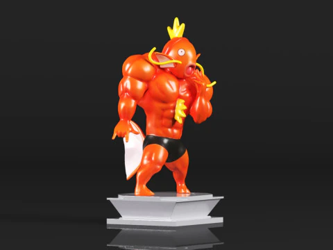 Muscle Show Series Magikarp 3D Print Model