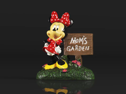 Minnie Mouse Mum Garden Statue 3D Print Model