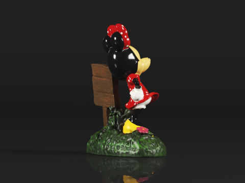 Minnie Mouse Mum Garden Statue 3D Print Model