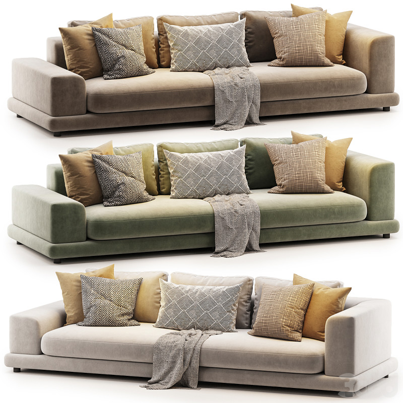 Sofa Angelo Italian 3D Модель .c4d .max .obj .3ds .fbx .stl .blend