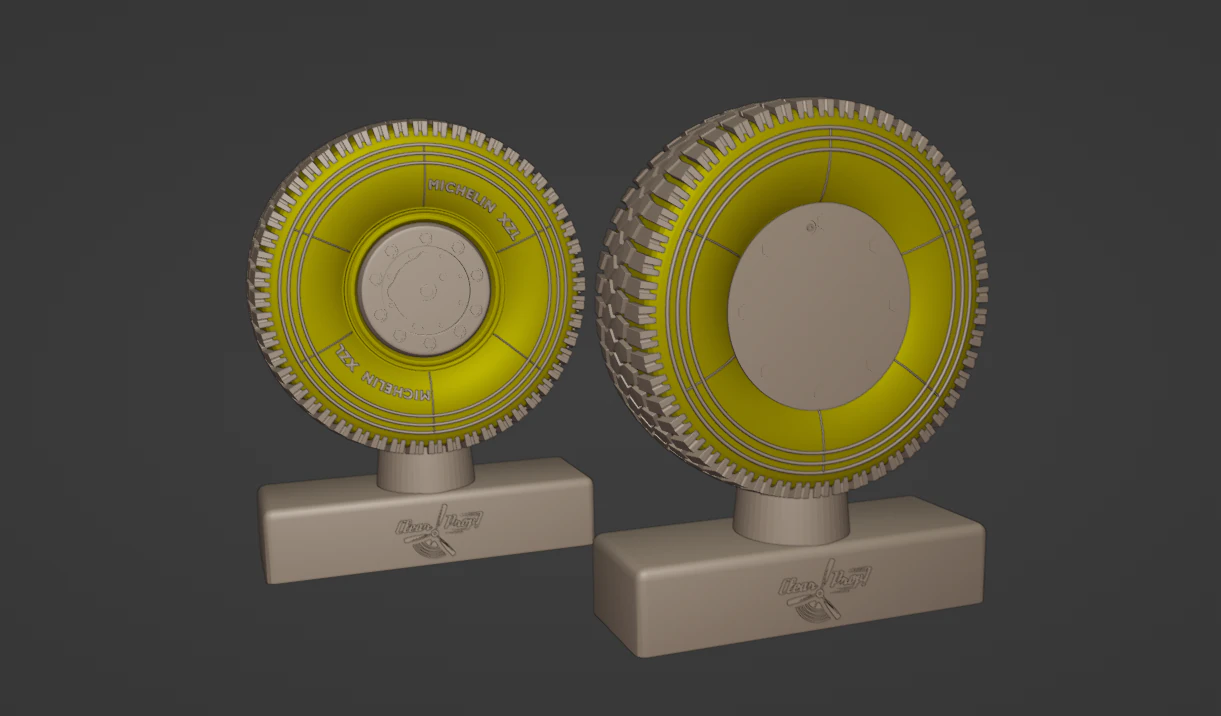 Wheel for Cossack 3D Print Model .c4d .max .obj .3ds .fbx .stl .blend 