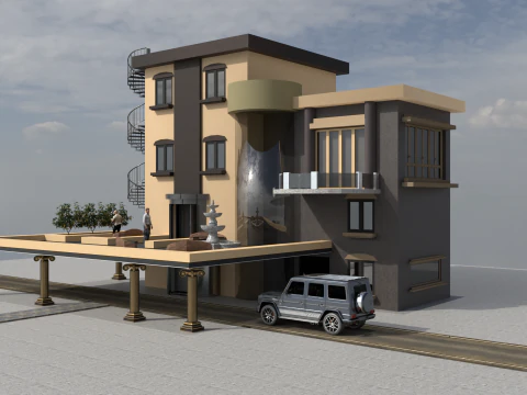 Casa de apartamento Modelo 3D