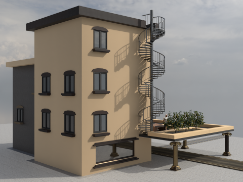 Apartment house 3Dモデル