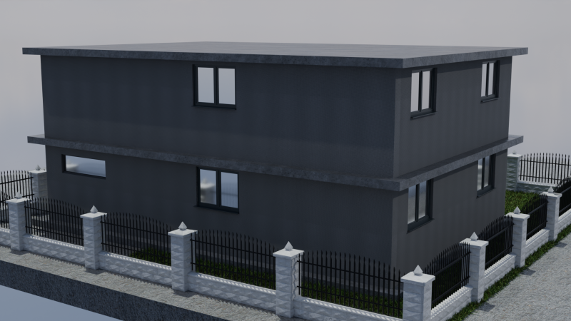 Modern house 3D Модель .c4d .max .obj .3ds .fbx .stl .blend 