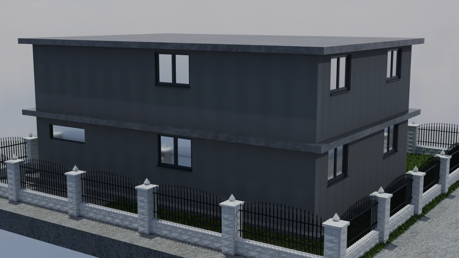 Modern house 3D Model .c4d .max .obj .3ds .fbx .stl .blend 