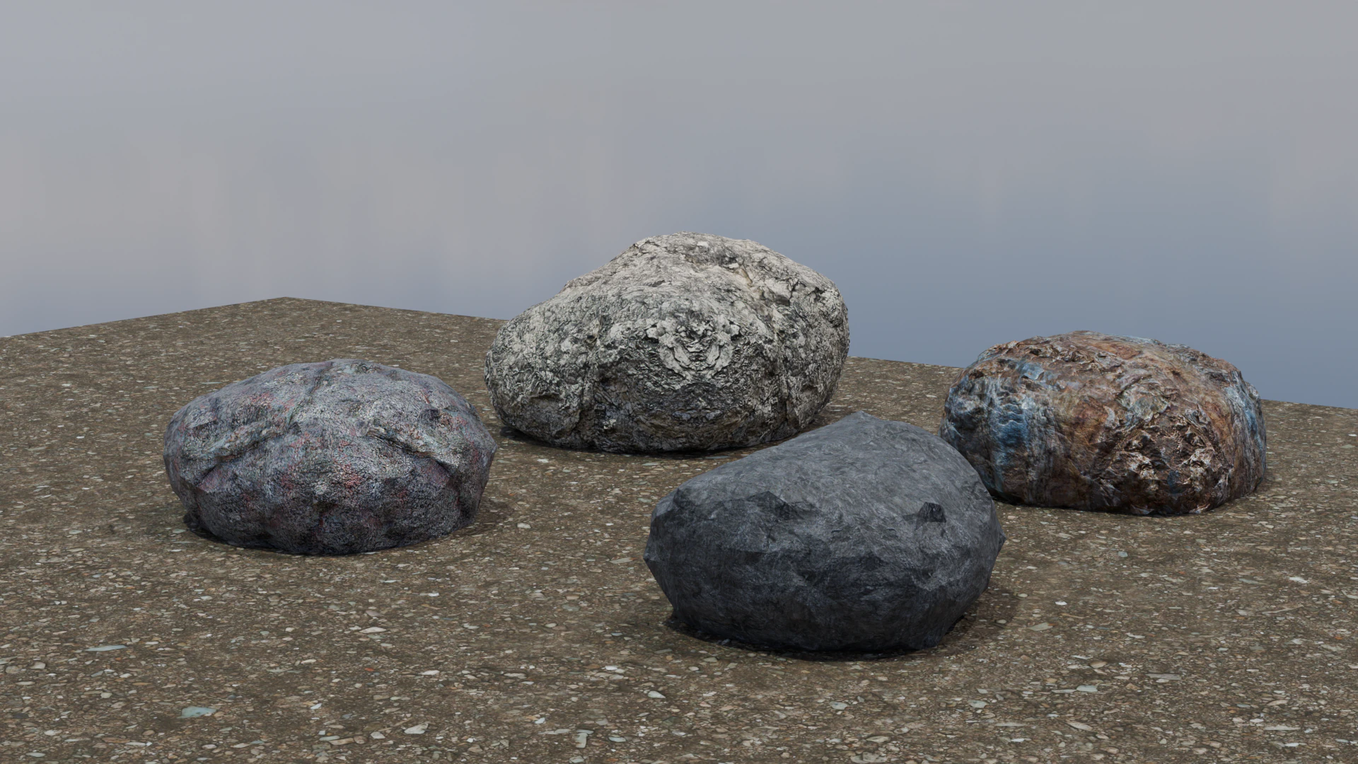 Stones 3D Model .c4d .max .obj .3ds .fbx .stl .blend 