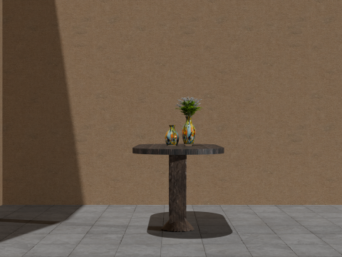 Wood table 3D मॉडल