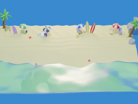 Beach 3D Model