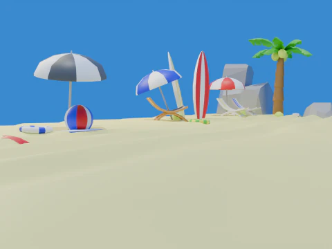 Spiaggia Modello 3D