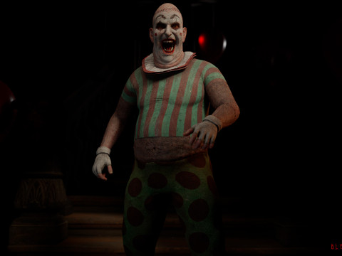 Scary Clown game character for Horror games 3D Модель