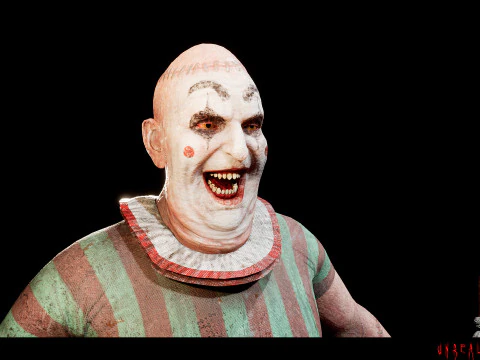 Scary Clown game character for Horror games 3D Model