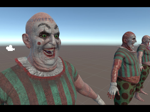Scary Clown game character for Horror games 3D Модель