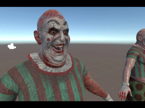 Scary Clown game character for Horror games 3D Model