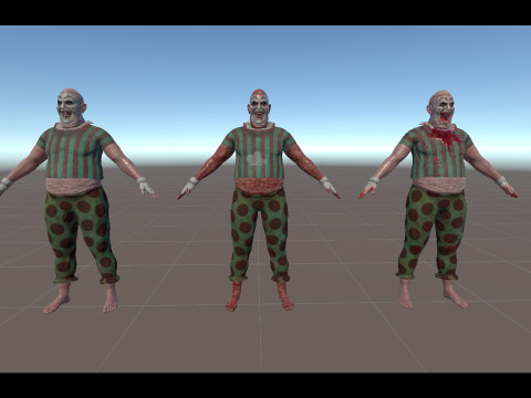 Scary Clown game character for Horror games 3D Модель