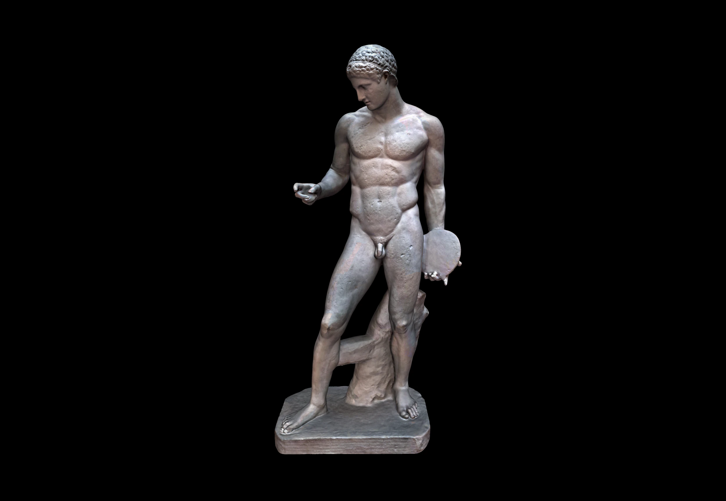 Ancient Greek sculpture - Olympic discus thrower 3D Model .c4d .max .obj .3ds .fbx .stl .blend 