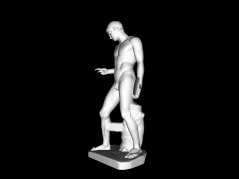 Ancient Greek sculpture - Olympic discus thrower 3D Model