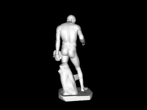 Ancient Greek sculpture - Olympic discus thrower 3D Model