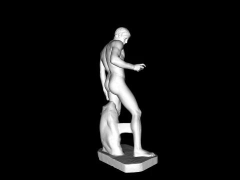 Ancient Greek sculpture - Olympic discus thrower 3D Model
