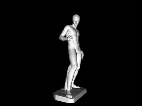 Ancient Greek sculpture - Olympic discus thrower 3D Model
